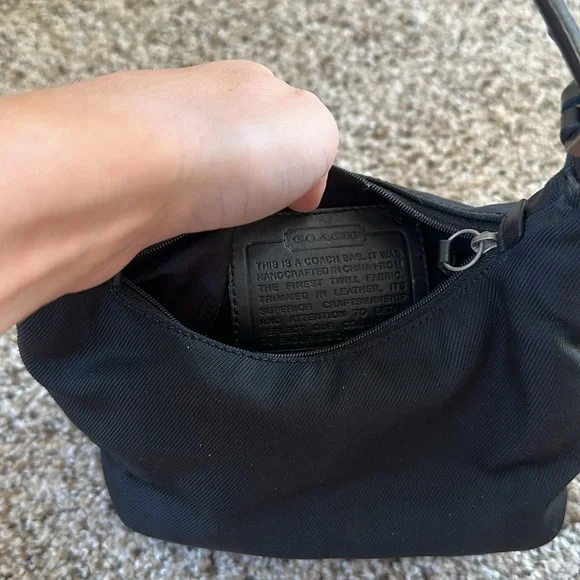 Vintage Coach Black Nylon Mini bag - Picture 5 of 9